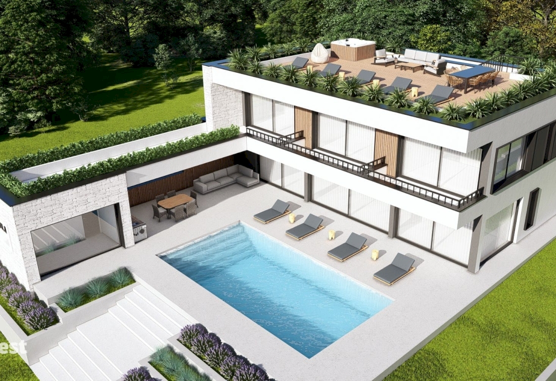 Moderne Villa mit Pool - Poreč, Istrien