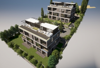 Grundstück mit Meerblick und Baugenehmigung für 8 Wohnungen in Meeresnähe